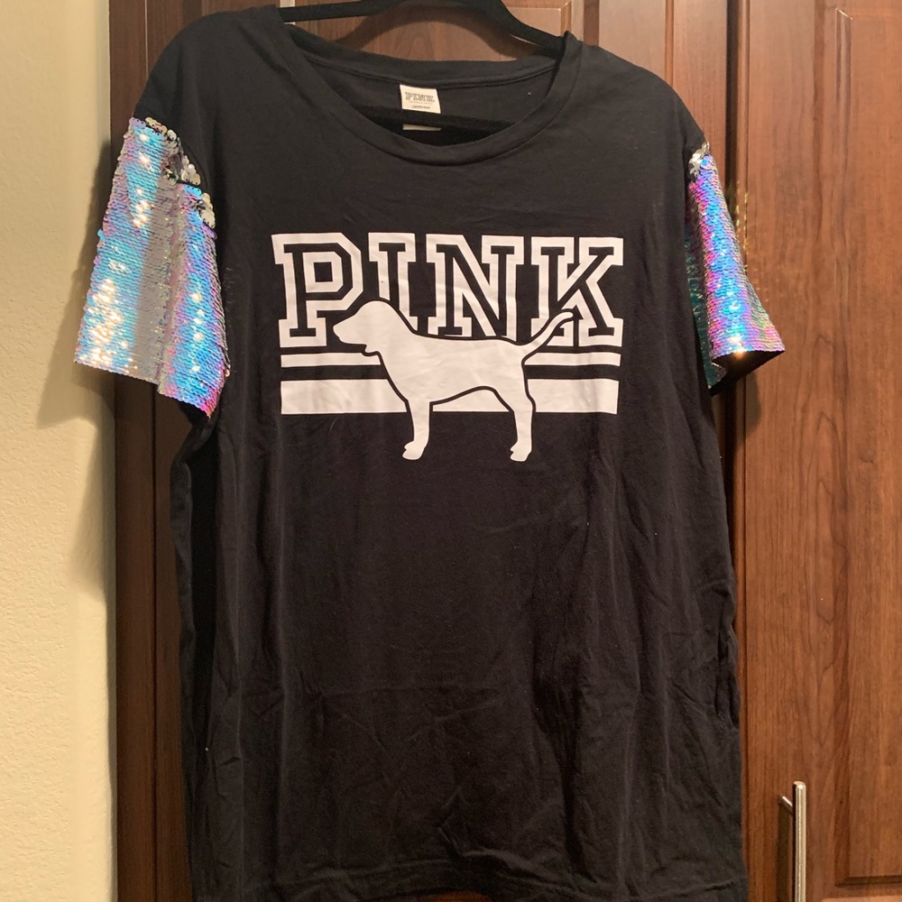 Victoria’s Secret reverse sequin tee shirt